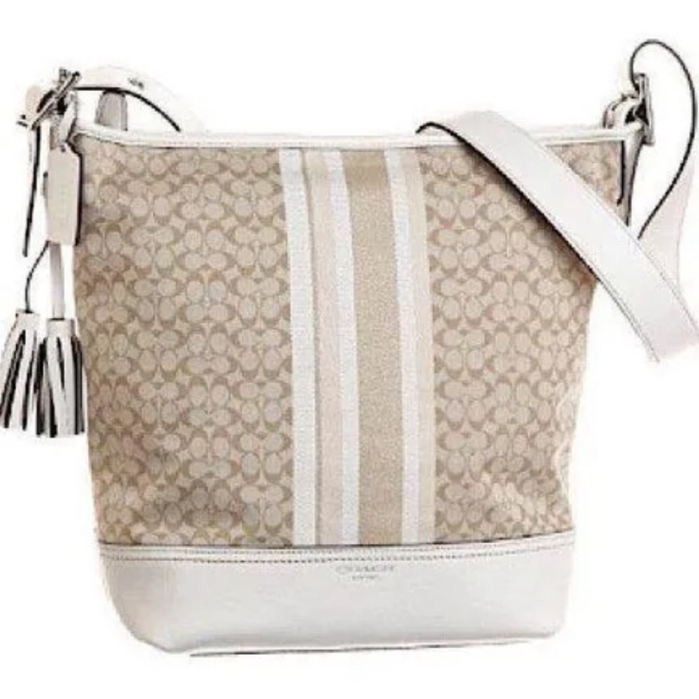 Coach Legacy Signature Stripe Duffle Shoulder Bag